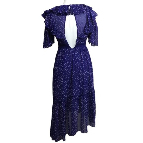 Anthropologie Three Floor Polka Dot Asymmetrical Hem Dress New Size 0 - Picture 5 of 12